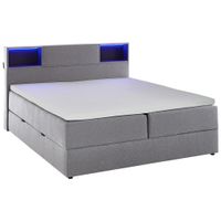 Xora BOXSPRINGOVÁ POSTEĽ, 180/200 cm, svetlosivá