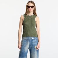 MM6 Ribbed Knit Sleeveless Top Khaki S