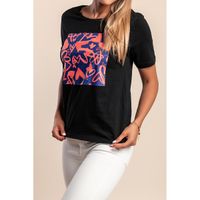 T-Shirt Mit Aufdruck, Schwarz