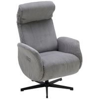 Xora RELAXAČNÉ KRESLO, kov, textil, sivá, čierna
