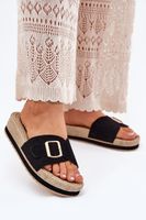 Boto Női Platformos Szandál Arany Csattal Fekete Selira