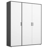 Rauch Möbel SKRIŇA S OTOČNÝMI DVERAMI, sivá, biela, 140/194/53 cm