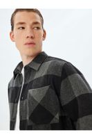 Koton Lumberjack Shirt Long Sleeve Winter Pocket Detail