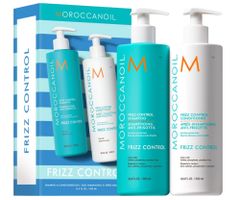 Darčeková sada na uhladenie krepatých vlasov Moroccanoil Frizz Control Duo - 2 x 500 ml + darček zadarmo