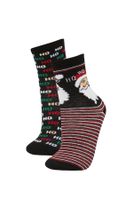 DEFACTO Boy's Christmas Themed 2-Pack Cotton Long Socks