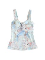 Next Tankini top  azur / svijetloplava / breskva / hrđavo crvena