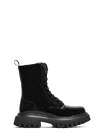 Patent Leather Boots W/ Logo