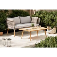 Ambia Garden SÚPRAVA ZÁHRADNÉHO NÁBYTKU kov, textil, drevo