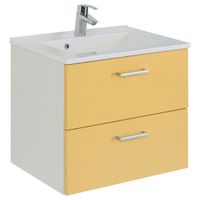Held SKRINKA S UMÝVADLOM, žltá, biela, 60 cm