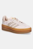 adidas Originals sneakers de piele întoarsă pentru copii GAZELLE BOLD culoarea roz, JQ1296