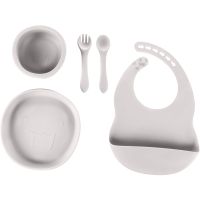 Zopa Silicone Set σετ φαγητού για παιδιά Dove Grey 1 τμχ