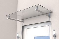 Vchodová strieška GUTTAVORDACH HD 140 x 80 cm strieborná/číra GU7200106