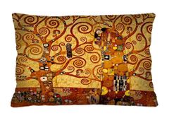 Bertoni Home Unisex's Rectangular Pillow Klimt Elegance Print Golden Tree