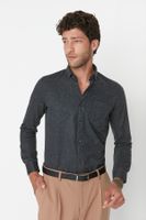 Trendyol Black Slim Fit Single Pocket Shirt