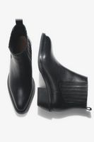 Estro: Niskie czarne kowbojki damskie z włoskiej skóry naturalnej Premium