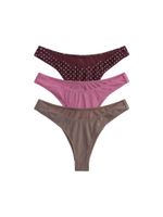 The Set Bikini donji dio  zeleno smeđa / rosé / tamno crvena / bijela