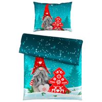 Novel POSTEĽNÁ BIELIZEŇ, satén, petrolejová, 140/200 cm