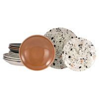 Creatable JEDÁLENSKÝ SERVIS Terrazzo Mix 12-dielne