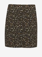 Brown patterned women's skirt CAMAIEU