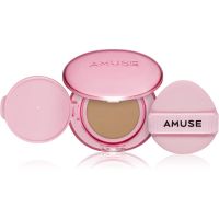 AMUSE Dew Power Vegan Cushion langanhaltendes Make up im Schwämmchen für klare und glatte Haut Farbton 04 Tan 15 g