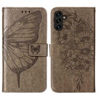 Ovitek za denarnico ART BUTTERFLY Samsung Galaxy A54 5G siv