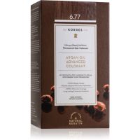 Korres Argan Oil permanentna barva za lase z arganovim oljem odtenek 6.77 Gianduja 50 ml