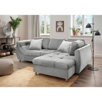 Livetastic ROHOVÁ SEDACIA SÚPRAVA, textil, strieborná