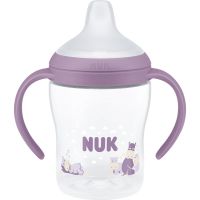 NUK Perfect Match Hippo steklenička za učenje pitja z indikatorjem temperature 6m+ 150 ml