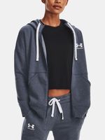 Under Armour Rival Fleece FZ Hoodie-GRY Sweatshirt Grau