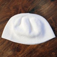 Sat Nam Satnam Yoga Cap Classic univerzális horgolt sapka fehér