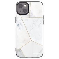 Silikónový čierny obal pre Apple iPhone 15 Plus - White tile
