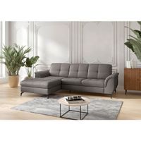 Sit & More ROHOVÁ SEDAČKA, textil, koža, mokka