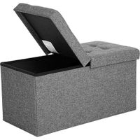 ÚLOŽNÝ BOX NA SEDENIE, textil, kompozitné drevo, 76/38/38 cm