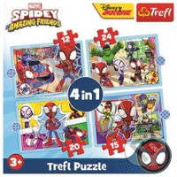 Spidey a jeho úžasní přátelé 4v1 ((12,15,20,24 dílků)) - puzzle z kategorie Maxi dílky