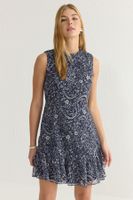 Trendyol Dark Navy Blue A-Line Mini Lined Chiffon Woven Dress