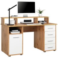 Cantus PÍSACÍ STÔL, biela, dub wotan, 138/67/92 cm