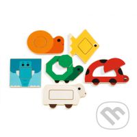 Drevené puzzle: Duo Basic - Vyplň zvieratká - puzzle z kategorie Maxi dílky