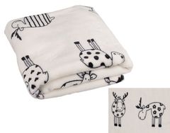 Deka flanel fleece 70x100cm - biela sob