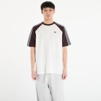 T-shirt adidas Britcore Short Sleeve Ringer T-Shirt Off White/ Aurora Coffee XL