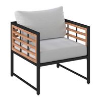 Ambia Garden KRESLO NA TERASU, drevo, kov, textil