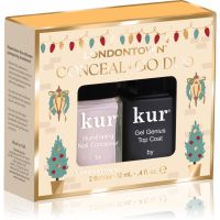 LONDONTOWN Kur Conceal + Go Duo sada laků na nehty odstín Pink Holiday Edition