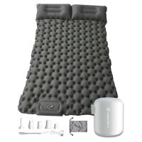 Nafukovací karimatka pro dva inSPORTline Faustea s minipumpou 192x125x8 cm šedá karimatka, bílá pumpa