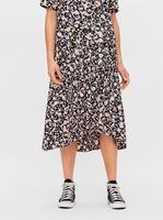 Purple-Black Floral Midi Skirt Pieces Dua - Women