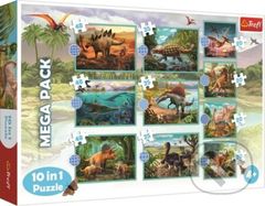 Dinosauři MEGA PACK 10v1 - puzzle z kategorie 15 - 60 dílků