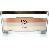 Woodwick Trilogy Café Macchiato lumânare parfumată cu fitil din lemn 453.6 g