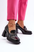 Patented black Terimene pumps with chunky heels