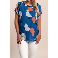 Bluza S Printom, Plava