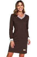 Dlouhé tričko nejen na spaní s drobným potiskem Doctor Nap TM.4534 Hnědá S