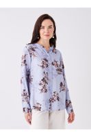 LC Waikiki Wacky Collar Floral Long Sleeve Women's Blouse