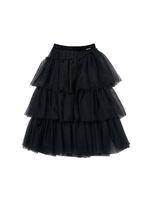 Flocked Polka Dot Tulle Skirt
